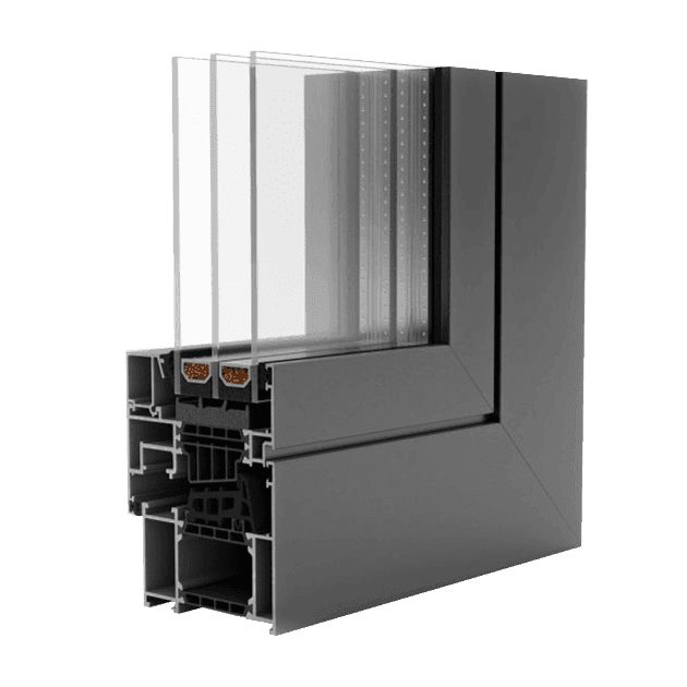 Aluminiumfenster mit Dreifachverglasung