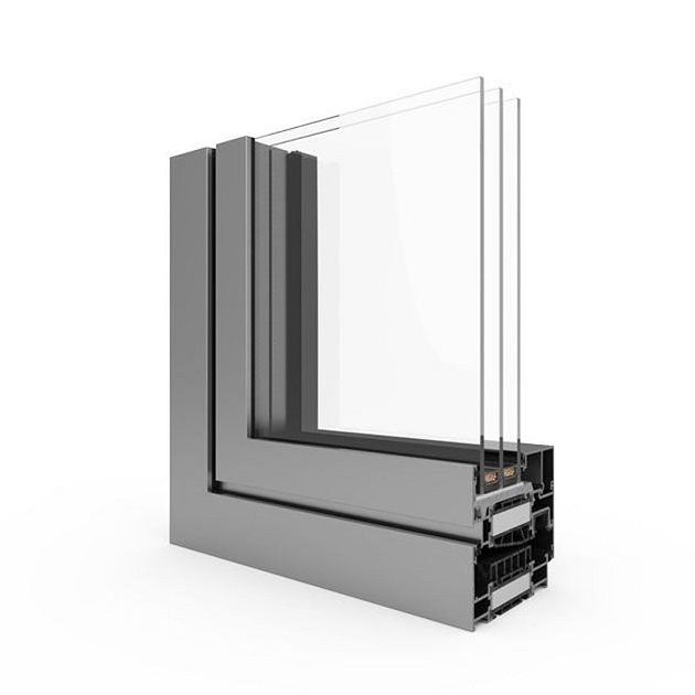 Aluminiumfenster mit Dreifachverglasung