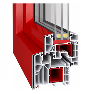 aluplast ideal 8000 Alu-Kunststoff-Fenster rot