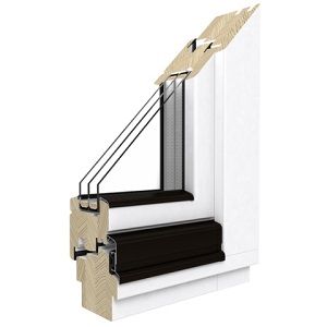 Holzfenster DRUTEX Softline 68 weiß