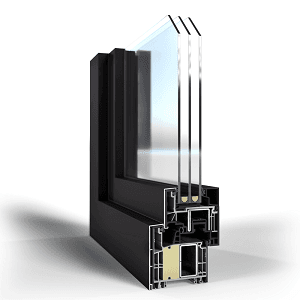 Gealan S9000 Alu-Kunststoff-Fenster dunkel