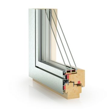 Holz-Alu-Fenster mit Rahmen